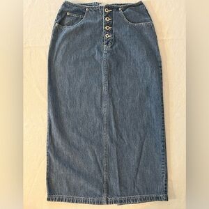 VTG Carolina Blues cinch back Jean long skirt size 10